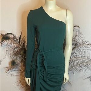 SHEIN One-Shoulder green bodycon Dress